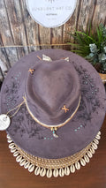 Mushroom Design Wide Brim - Blue Grey