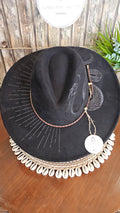 Snake Design Wide Brim - Black