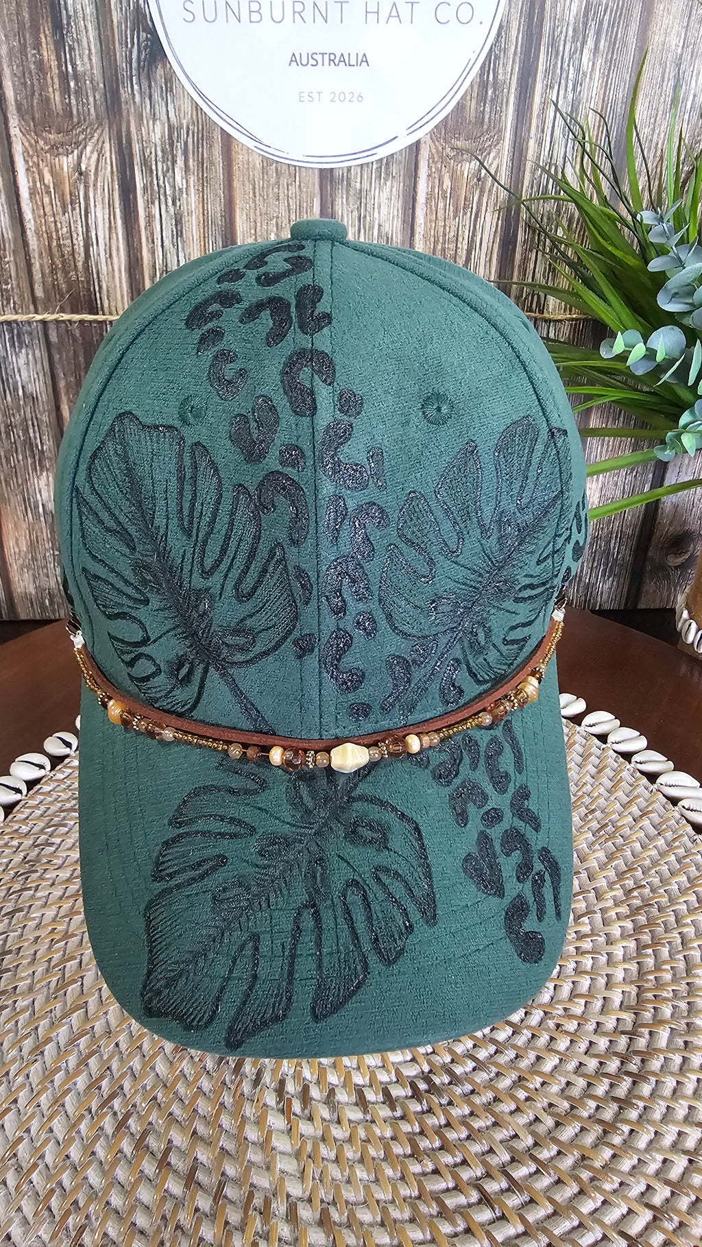 Monstera Baseball Cap- Green