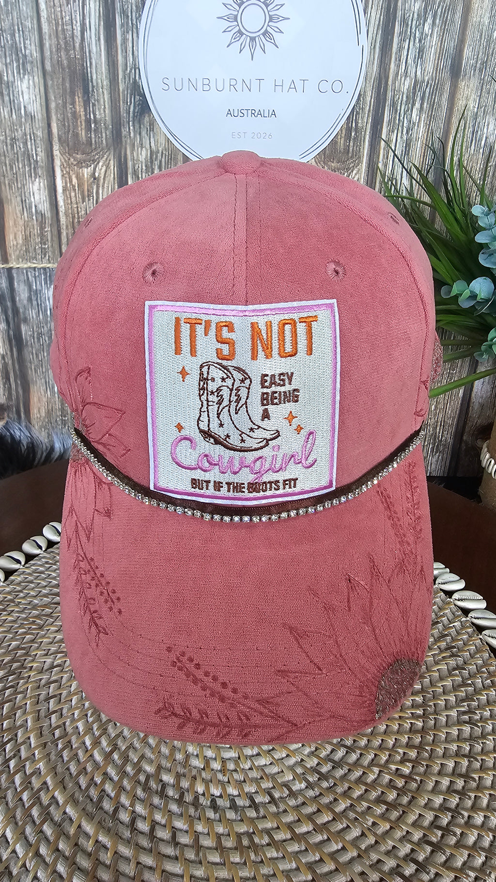 Baseball Cap If The Boots Fit - Pink