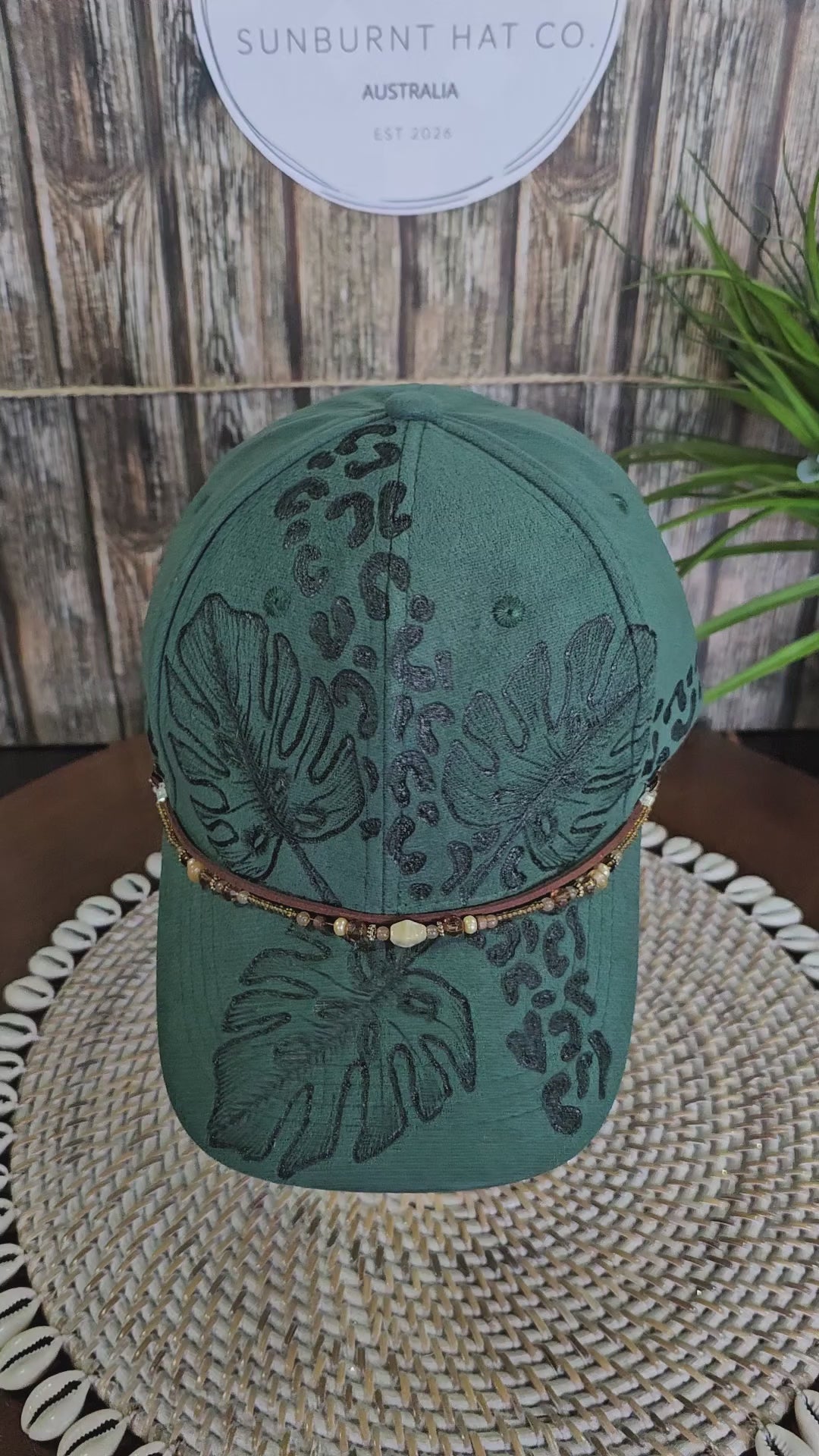 Monstera Baseball Cap- Green