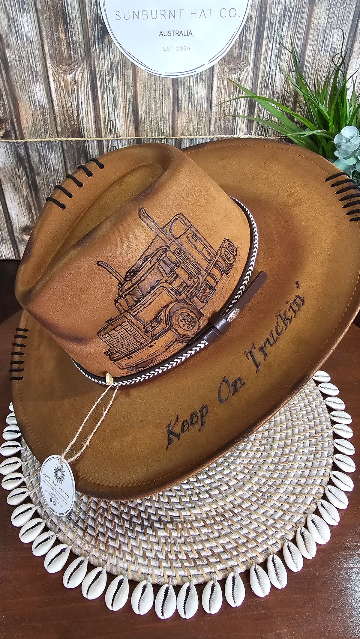 Big Rig Design Wide Brim - Camel